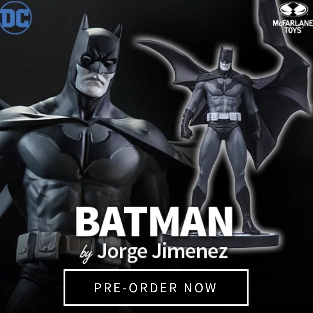 Now live ~ The new Batman Black and White Statue by Jorge Jimenez! Linky ~ ee.toys/THXZ4F #Ad #FPN #FunkoPOPNews #Marvel #Legends #MarvelLegends #ActionFigure #Figure #StarWars #BlackSeries #Super7 #Hasbro