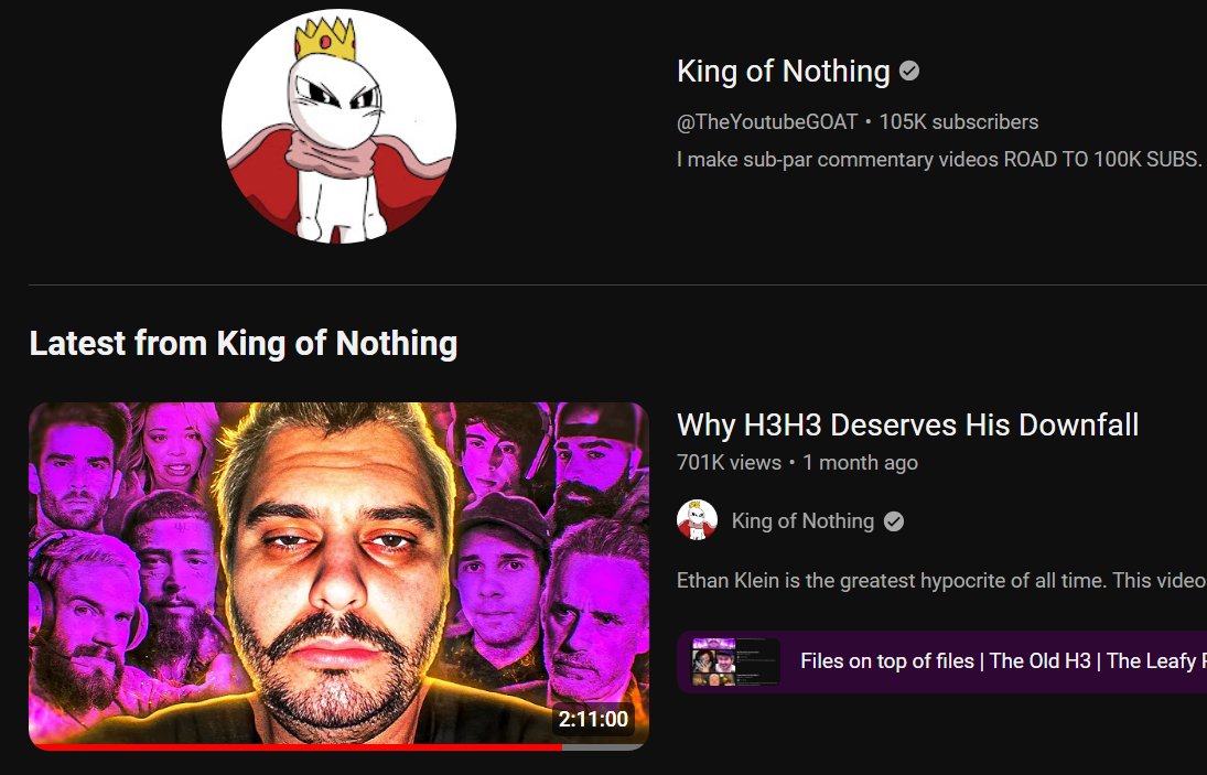 The only difference between the iPoS video slandering Wendigoon & King of Nothing's video defaming Ethan Klein is that people like Wendigoon. Both of these people are equally as bad.