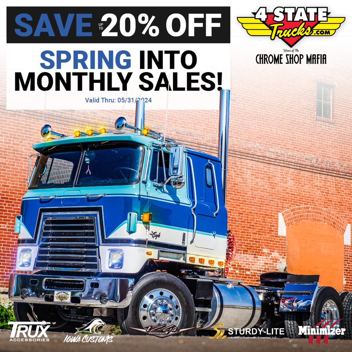 🚨 LAST DAYS FOR THESE DEALS! 🚨 4statetrucks.com/monthly-steals… Ends 5/31 11:59 p.m. cst #4StateTrucks #ChromeShopMafia #semitrucks #trucking #18wheeler #tractortrailer #diesel #truckers #Steals&Deals