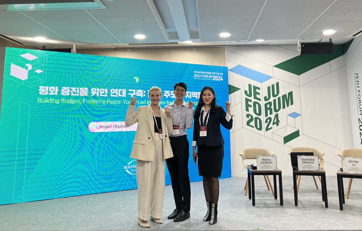 Today in Jeju, Republic of Korea, young peacebuilders from Northeast Asia engaged with policymakers on digital literacy, educational and technological cooperation, and new technologies. @UNDPPA is dedicated to supporting the #YPS agenda. #YouthForPeace #Innovation