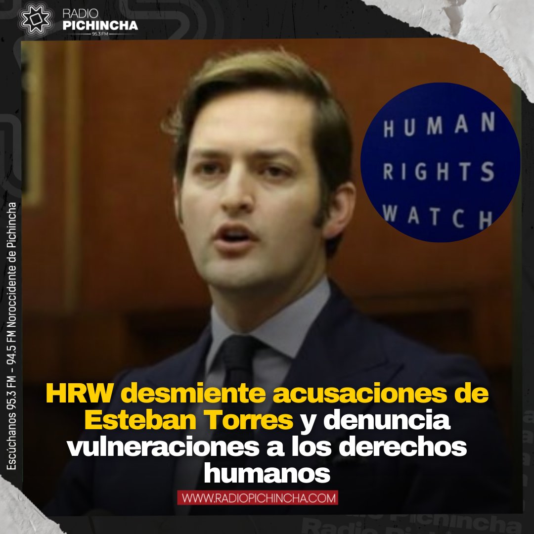 📰#NACIONALES | El subdirector de HRW invitó a Torres a leer la carta de la organización. En el documento se mencionan vulneraciones a los derechos humanos ocurridos en Ecuador este año.
Los detalles ⬇
radiopichincha.com/hrw-desmiente-…