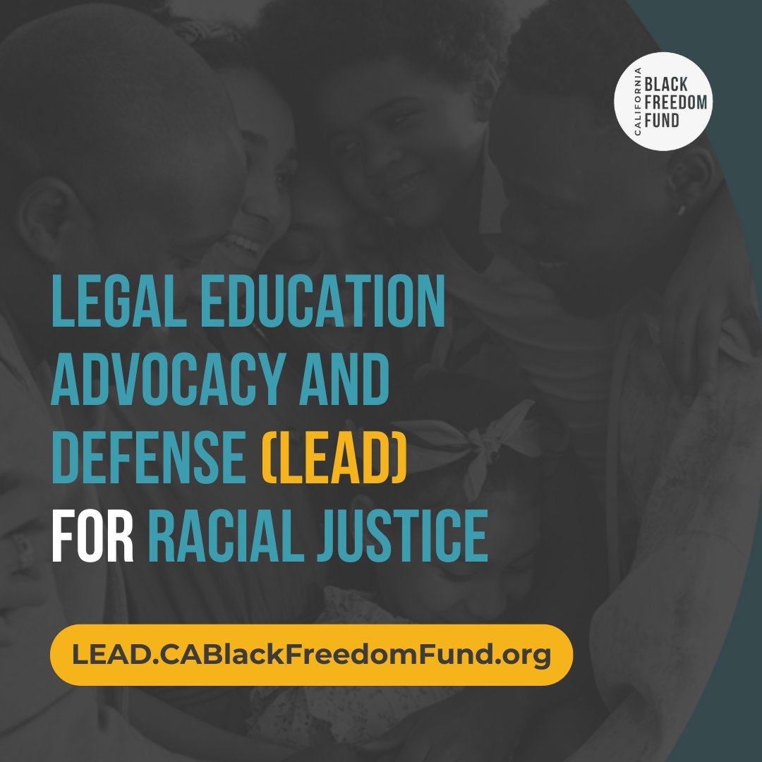 We are doubling down on our commitment to racial justice. Led by <a href="/CABlackFreedom/">California Black Freedom Fund</a>, legal experts, advocates &amp; philanthropic leaders are joining forces to offer legal resources and guidance to California organizations and foundations.

Learn more about LEAD: LEAD.CABlackFreedomFund.org