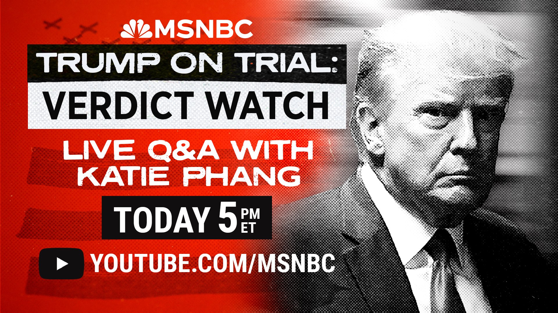MSNBC on X LIVE NOW Join our special live stream Trump on Trial Verdict Watch as KatiePhang and guests answer YOUR questions LIVE about the trial. Watch here https t UeJnnIM3Fv https t KDGzPzW60...