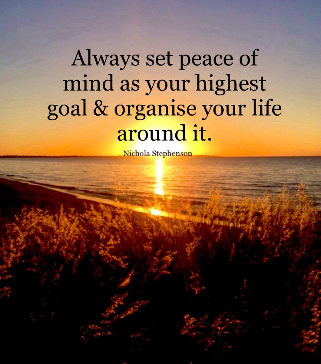 Always set peace of mind as your highest goal & organise your life around it
☮️

#positive #mentalhealth #mindset #joytrain #successtrain #thinkbigsundaywithmarsha #thrivetogether #peace