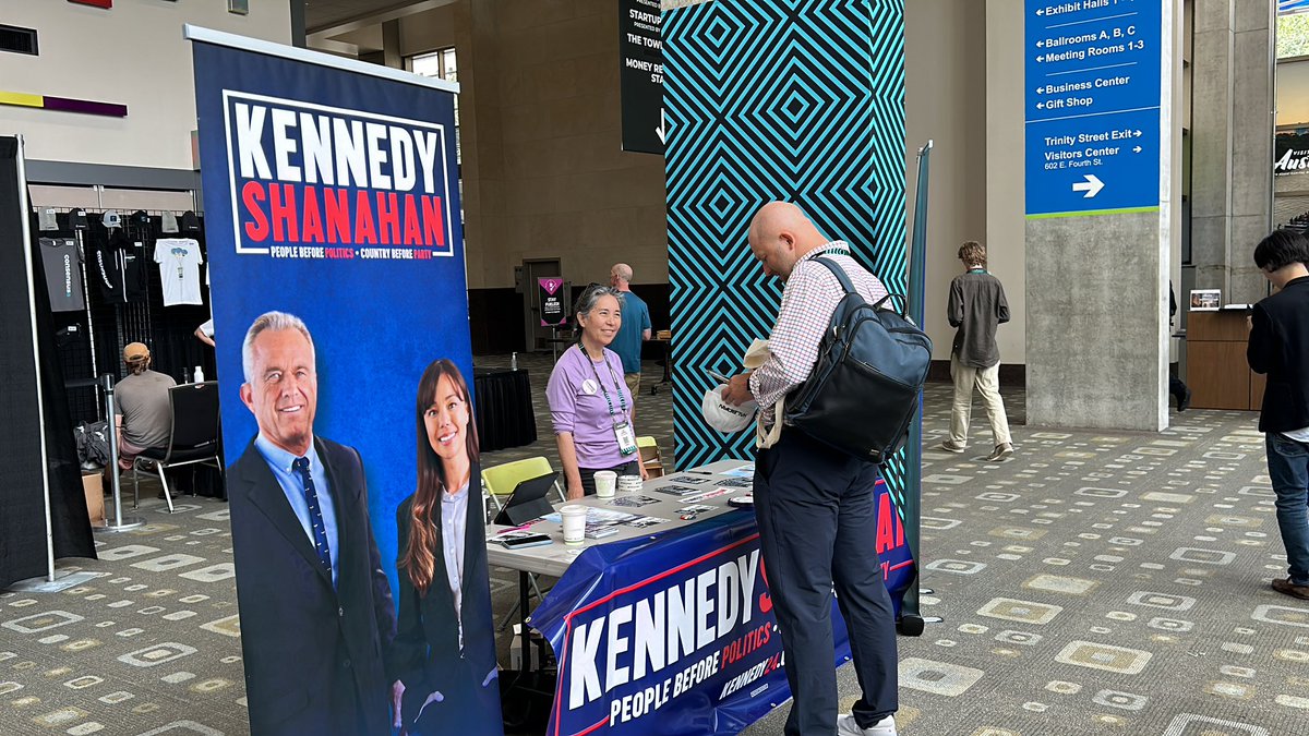 RFK campaign on site at Consensus. How much of the tinfoil hat vote does he steal from Trump?