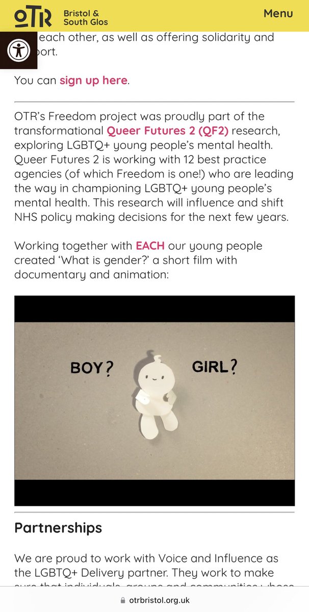 @ThePosieParker Cotham School is riddled with it. Signposting to OTR for example. Scroll down on the link and check out the “what is gender” video

#RepealTheGRA

otrbristol.org.uk/what-we-do/fre…