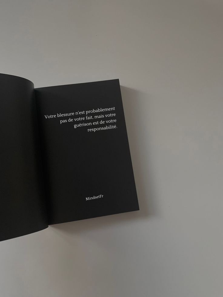 Vôtre guérison est de votre responsabilité.