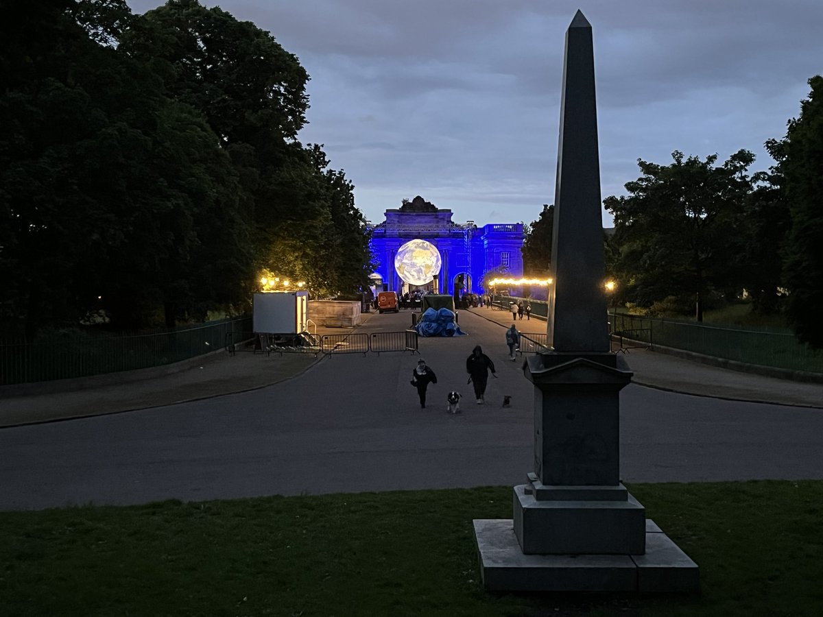 I went to see the #gaia #earthartwork again this evening. Looks cool all lit up #birkenheadpark #BIRKENHEAD #PARKLIFE