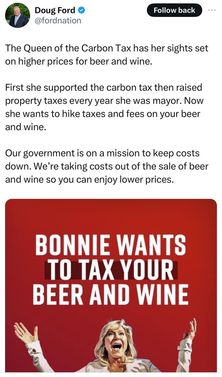 Politics doesn’t have to be this dirty and dishonest. If Doug Ford is actually beginning an early election campaign about beer, let’s take that opportunity to end his corrupt government that’s been on a drunken spending binge. It’s time to focus on real priorities.