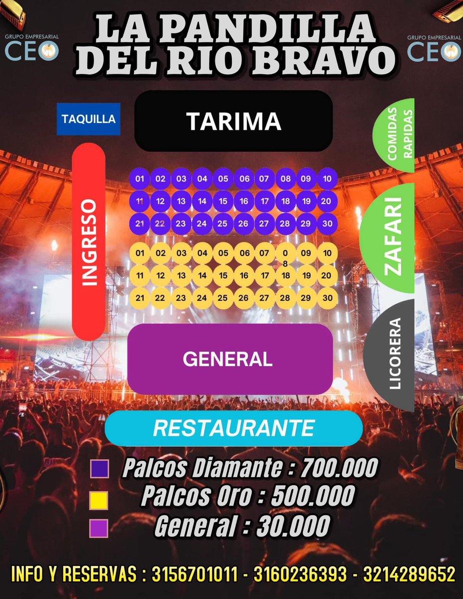 AHORA: Este es el cartel oficial del concierto estelar de la Pandilla del Río Bravo el próximo 15 de junio en CEO de Duitama.

facebook.com/share/p/Mg4vX6…

Para mayor información y reserva: 3156701011 - 3152579092 - 3214289652