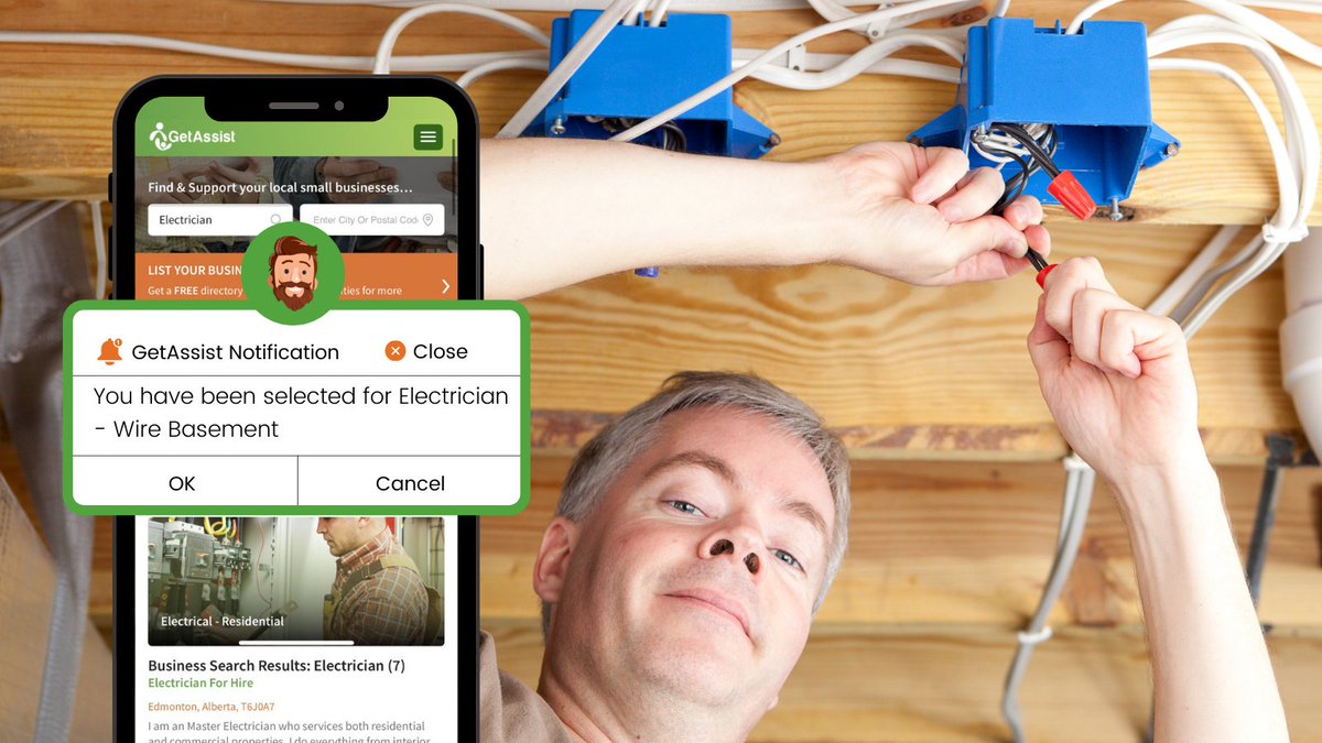 The point will come in most DIY projects where the #homeowner is going to realize they are in over their head, especially when it comes to #electrical work. Save the DIY-day when you list your #Electrician Business on the GetAssist #BusinessDirectory!

getassist.com/business-signu…
