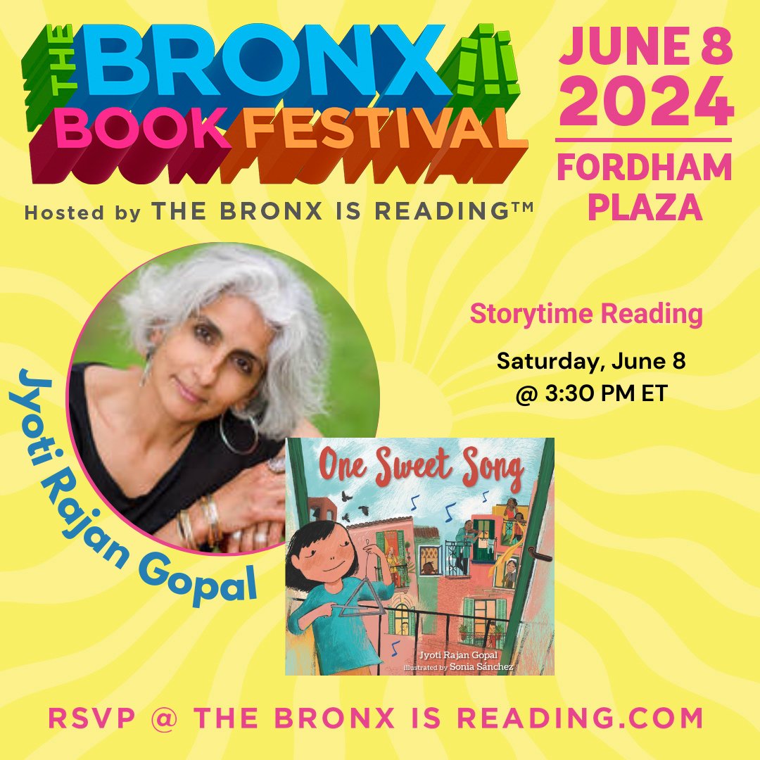 I'll be reading in the Bronx (where I lived for so many years!!) Come check out this amazing festival on June 8. #thebronxisreading