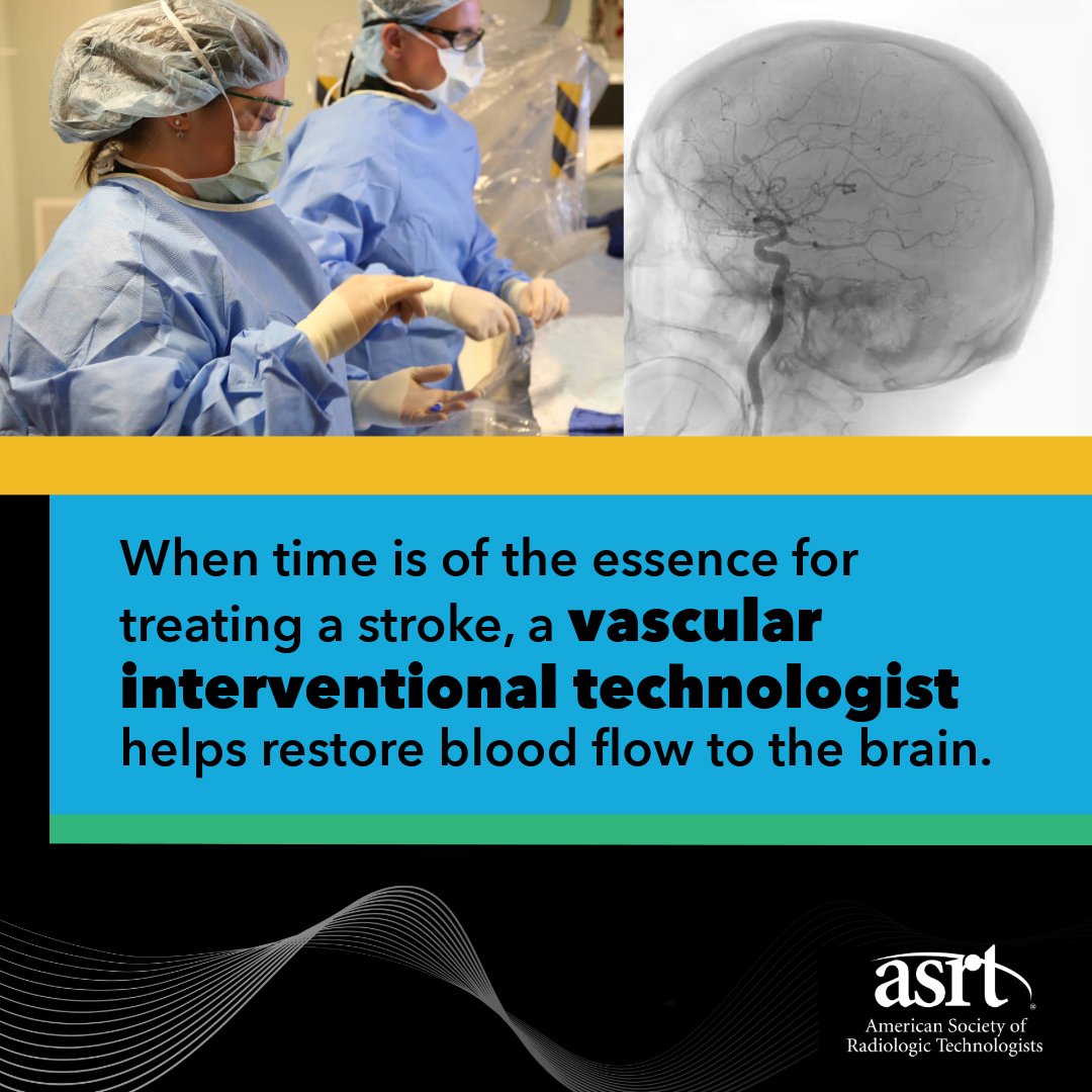 Vascular interventional technologists are specially trained to assist with using needles, guidewires, catheters and many other sophisticated devices to transcend and enter the body’s systems without the need for open surgery. #BeSeenASRT asrt.org/BeSeen