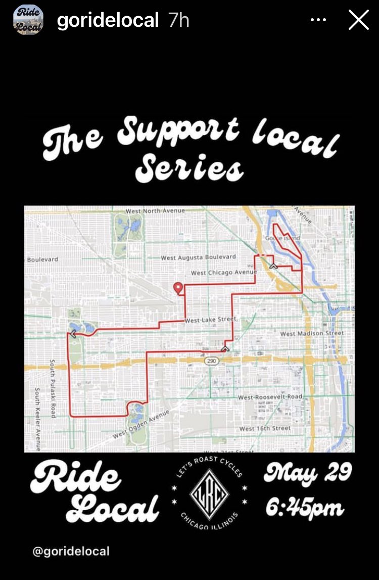 A Go Ride Local bike ride tonight. 👍 #Chicago #bikechi