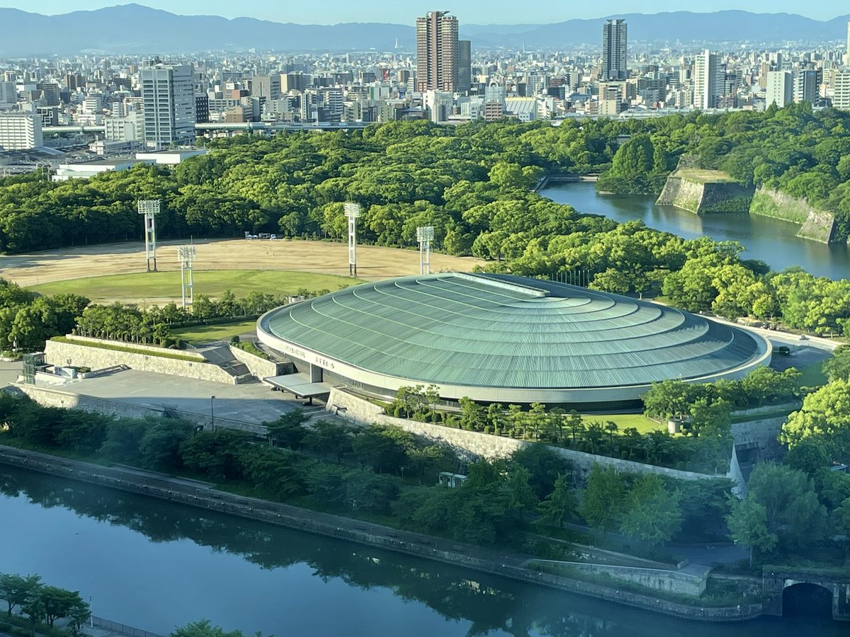 無事に撤収も終わった大阪城ホールの朝をご査収ください！
城ホール　オオサカナクション　夢の跡✨
#大阪城ホール
#サカナクション完全復活