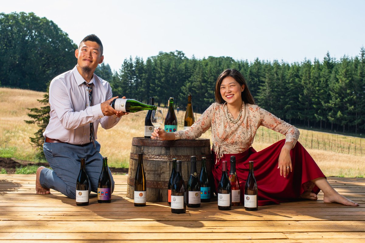 In celebration of AAPI Heritage Month & OR Wine Month, please check out this great article from @TravelOregon highlighting CHO Wines! The Chos are the first known Korean-American winemakers in Oregon, having opened CHO Wines in April 2024. Article: traveloregon.com/things-to-do/e…