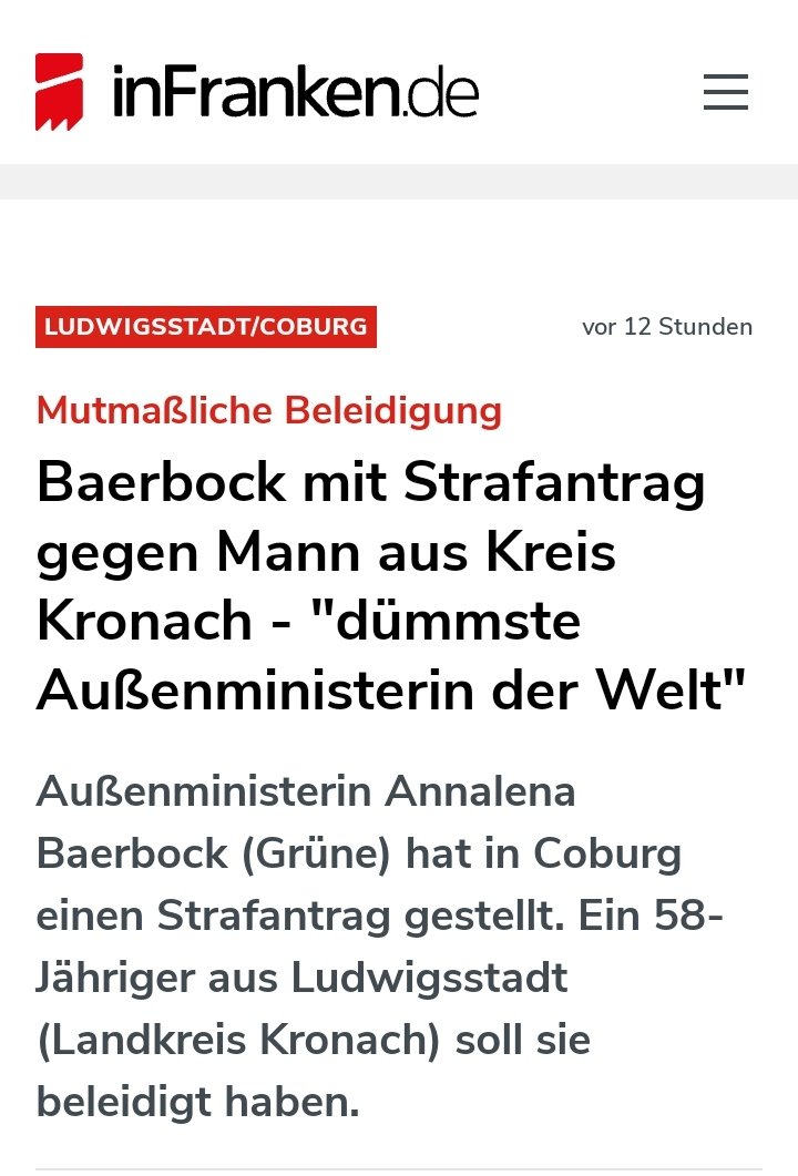 Der 58-jährige Mann wurde über ein Meldeportal denunziert, von denen es in diesem #Stasi_Staat seit geraumer Zeit einige gibt.
#Faeser
#Stasi
#DDR2