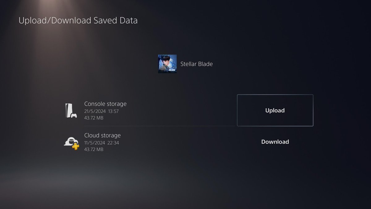 Ninzolow's tweet photo. A rant about how bad @PlayStation is at syncing #CloudSaves. Far too many times I’ve lost entire saves or major progress when deleting a game and coming back to it. Yet again here’s another example with #StellarBlade. Thankfully I’ve manually checked before deleting it. https://t.co/HmV0WjgCj9