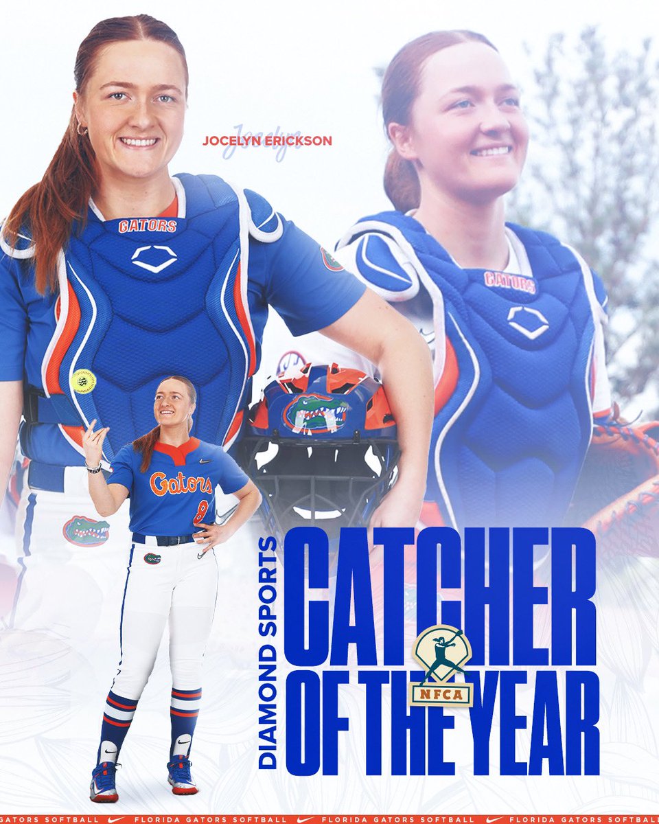Gators Softball (@gatorssb) on Twitter photo Class of one.
<a href="/joceyerickson/">Jocey Erickson</a> is the first Gator to earn Diamond Sports/NFCA Catcher of the Year!
🗞️ bit.ly/4bP0scO | #GoGators Class of one.
<a href="/joceyerickson/">Jocey Erickson</a> is the first Gator to earn Diamond Sports/NFCA Catcher of the Year!
🗞️ bit.ly/4bP0scO | #GoGators