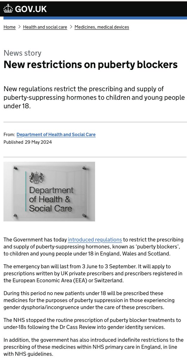 We should block the puberty of children confused about their gender, say @JoeBiden @SecBecerra & @GavinNewsom. But we should not and must not. Children cannot give consent to sterility and loss of sexual function. Puberty is a human right. And now, finally, the UK government has