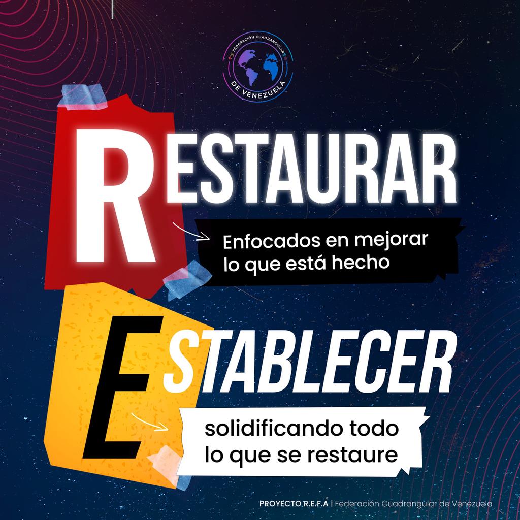fcuadrangularve's tweet photo. En la Cuadrangular 🇻🇪 #SomosRefa 🔥

Basados en lo que expresa 1 Pedro 5:10 compartimos este proyecto, enfocado en mejorar lo que está hecho, solidificar todo lo que se restaure y añadir fuerza a la estructura, para finalmente echar cimientos sobre lo nuevo 🙌. https://t.co/k2b2iin34C