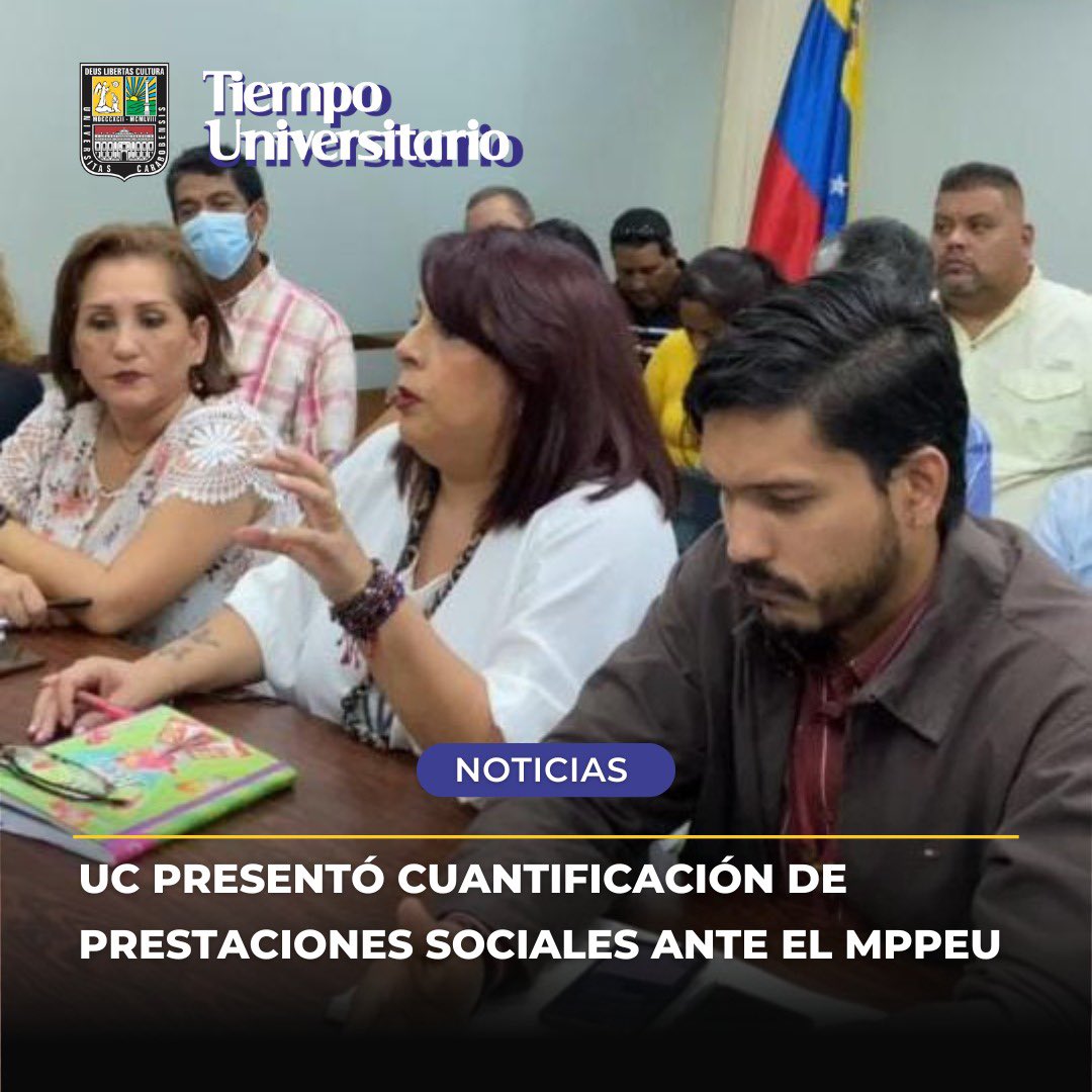 #Noticias @UCarabobo presentó la cuantificación de prestaciones sociales ante el @MPPEU_Ve instagram.com/p/C7kUv51OkwO/…