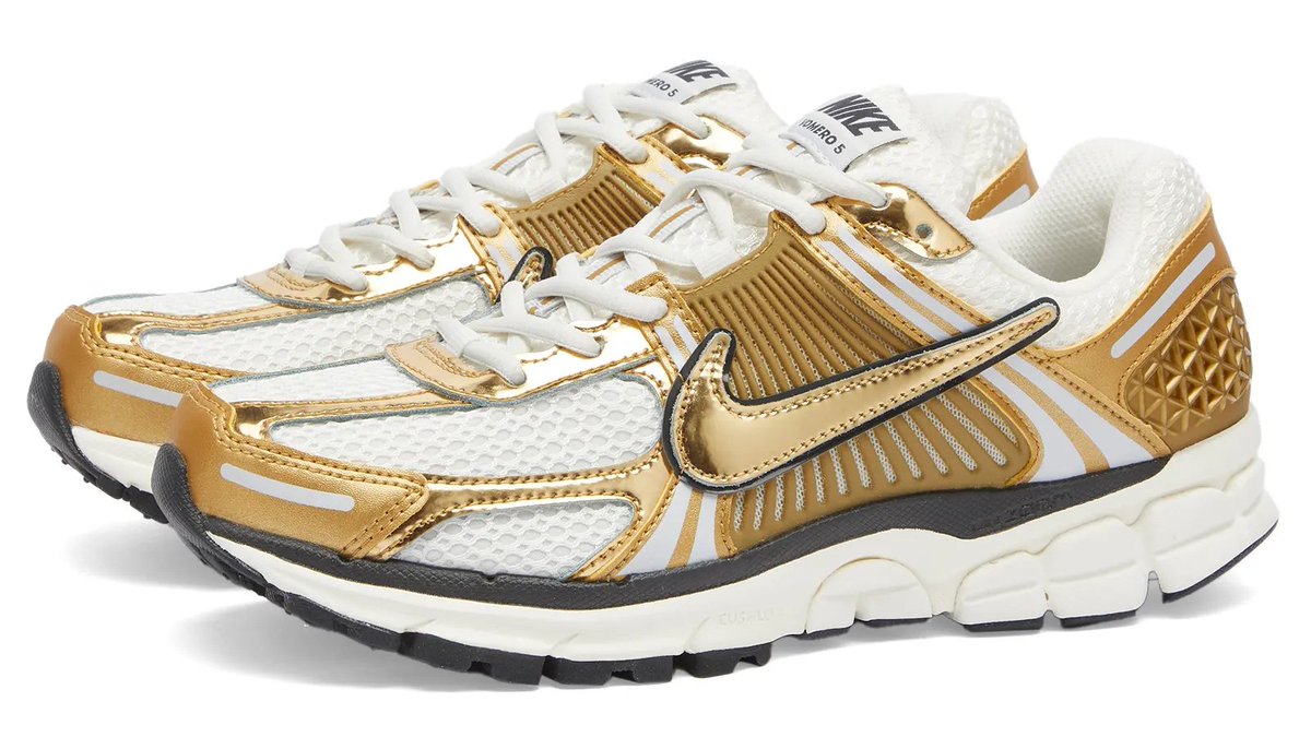 WMNS Zoom Vomero 5 “Metallic Gold” is available on ENDclothing 📲 nicedr.ps/4aM3D3P #AD