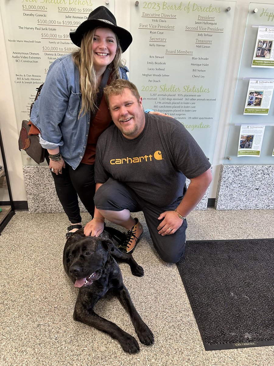 SADIE got ADOPTED! 😍😍😍 From Tri-County Humane Society #MN The good news? We had a GREAT adoption weekend - from Friday through Sunday, we did 39 adoptions at Tri-County Humane Society! The less-than-great news? Well, we're still full! We have 125 available animals looking