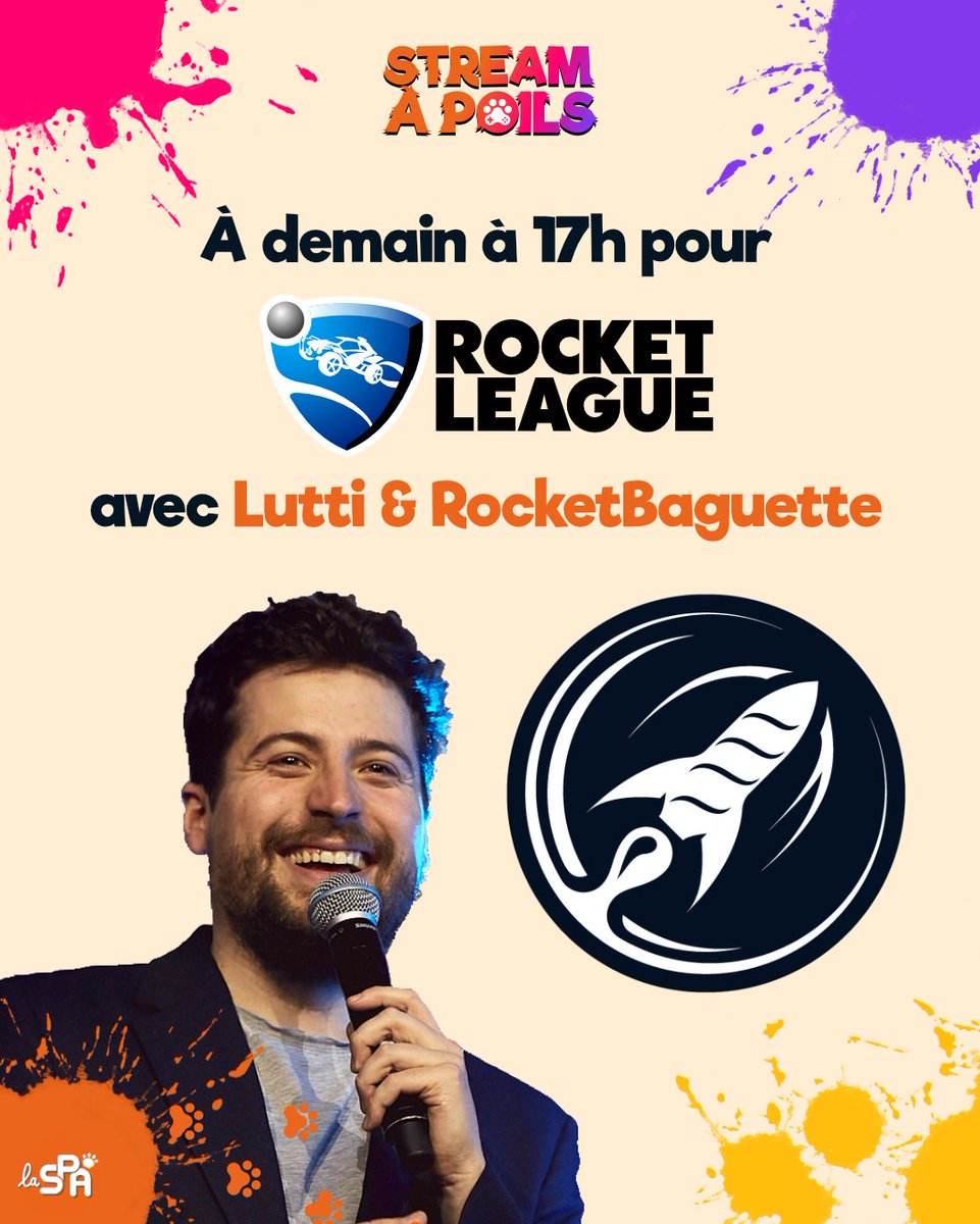 StreamAPoils's tweet image. On se retrouve demain à 17h sur la chaîne du #StreamAPoils pour un tournoi sur #rocketleague avec @LuttiLutti_ et @RocketBaguette !  🥅🚗