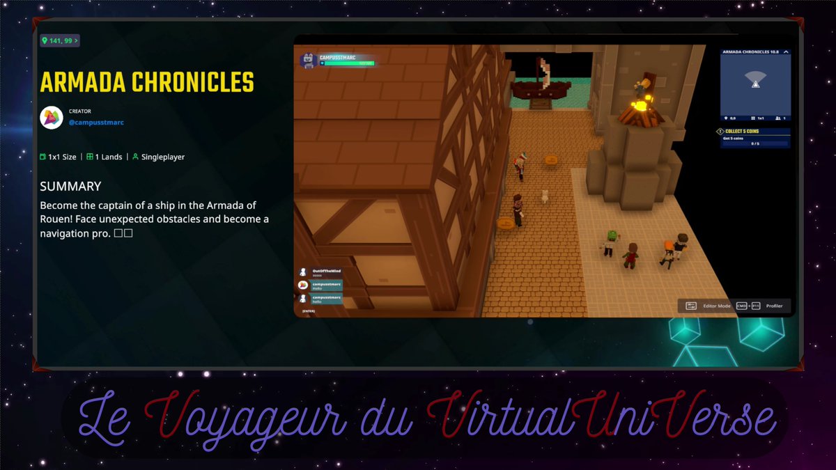 Le Voyageur du VirtualUniVerse (@levoyageurduvuv) on Twitter photo Bonjour à toutes et à tous, aujourd'hui présentation de la carte Armada Chronicles . Bon visionnage à tous.
Format 4k : youtu.be/GtC9zrvvsWk
Format SHORTS : youtube.com/shorts/dDYsqC3…
<a href="/TheSandboxGame/">The Sandbox</a> <a href="/ArmadaChronicle/">Armada Chronicles</a> <a href="/csm_sandbox/">Campus3</a> #jeuxvideo #SandFam #Sandbox #Web3Gaming #Web3 Bonjour à toutes et à tous, aujourd'hui présentation de la carte Armada Chronicles . Bon visionnage à tous.
Format 4k : youtu.be/GtC9zrvvsWk
Format SHORTS : youtube.com/shorts/dDYsqC3…
<a href="/TheSandboxGame/">The Sandbox</a> <a href="/ArmadaChronicle/">Armada Chronicles</a> <a href="/csm_sandbox/">Campus3</a> #jeuxvideo #SandFam #Sandbox #Web3Gaming #Web3