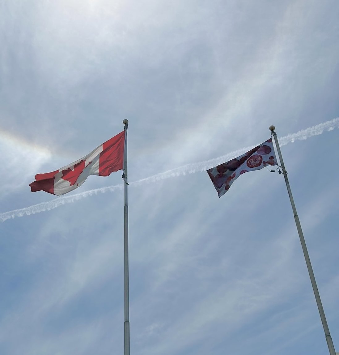 The city of Sault Ste Marie, Canada raises a Period Pride flag for menstrual equity. I wish this was satire, but it's not.