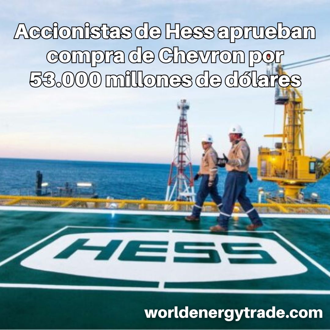 WorldEnergyWire's tweet image. Los accionistas de #Hess aprobaron la propuesta de adquisición de Chevron por 53.000 millones de dólares worldenergytrade.com/accionistas-de…
