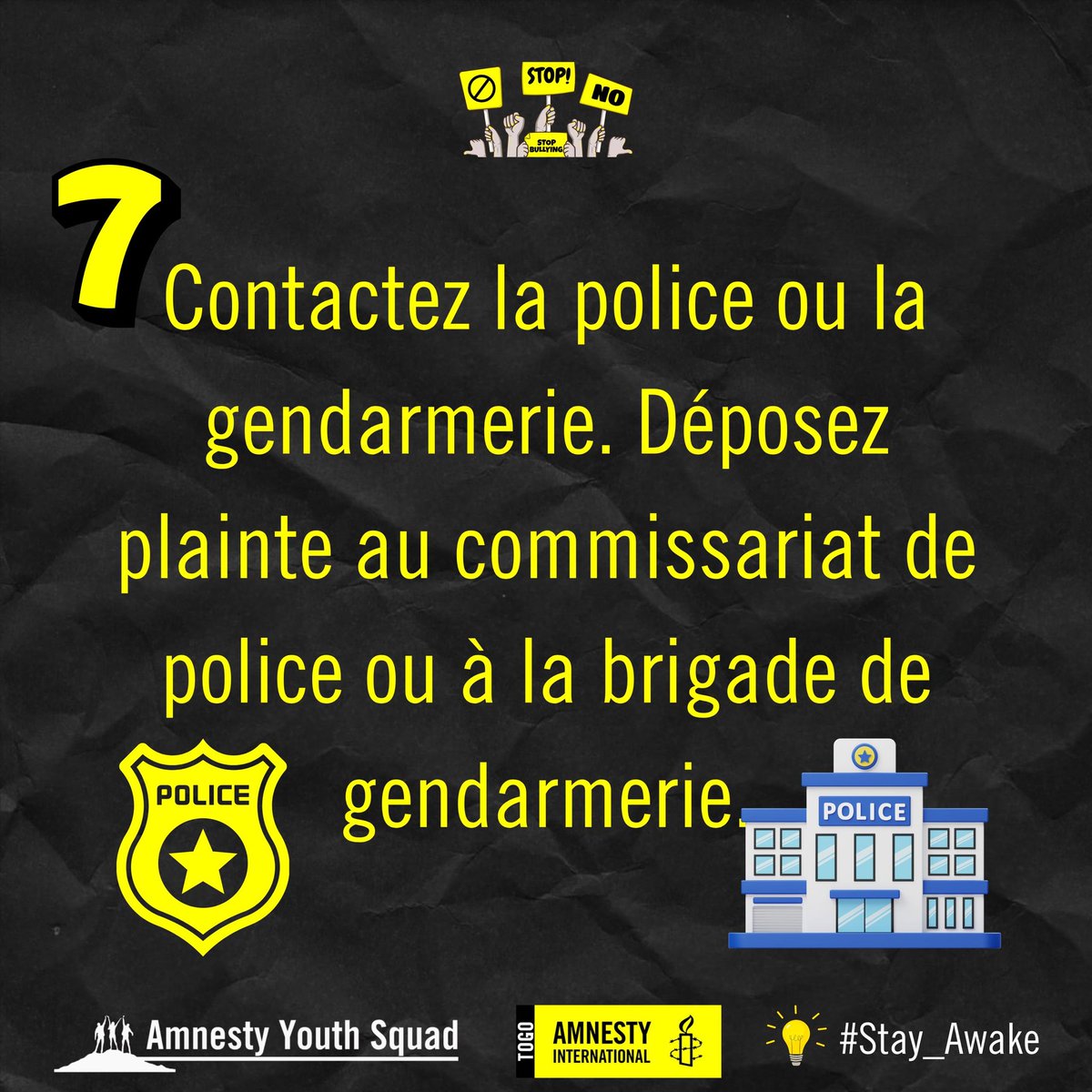 ✨Hello cher communauté super sympa☺️✨

#StayAwake🔥 #StopHarcèlement #AmnestyYouthSquad 
#Standup4HumanRights 
#DroitsHumains #Youths
#AmnestyInternational #Amnesty #Togo #Africa
@AmnestyTogo