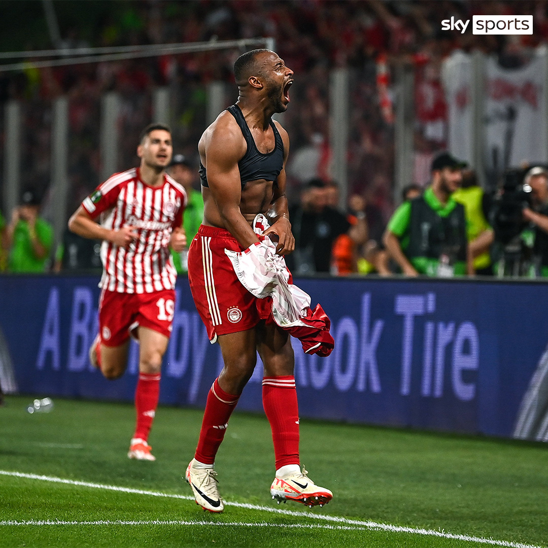 Ayoub El Kaabi WOW! Olympiakos score in the 115th minute to win the Europa Conference League against Fiorentina🏆
