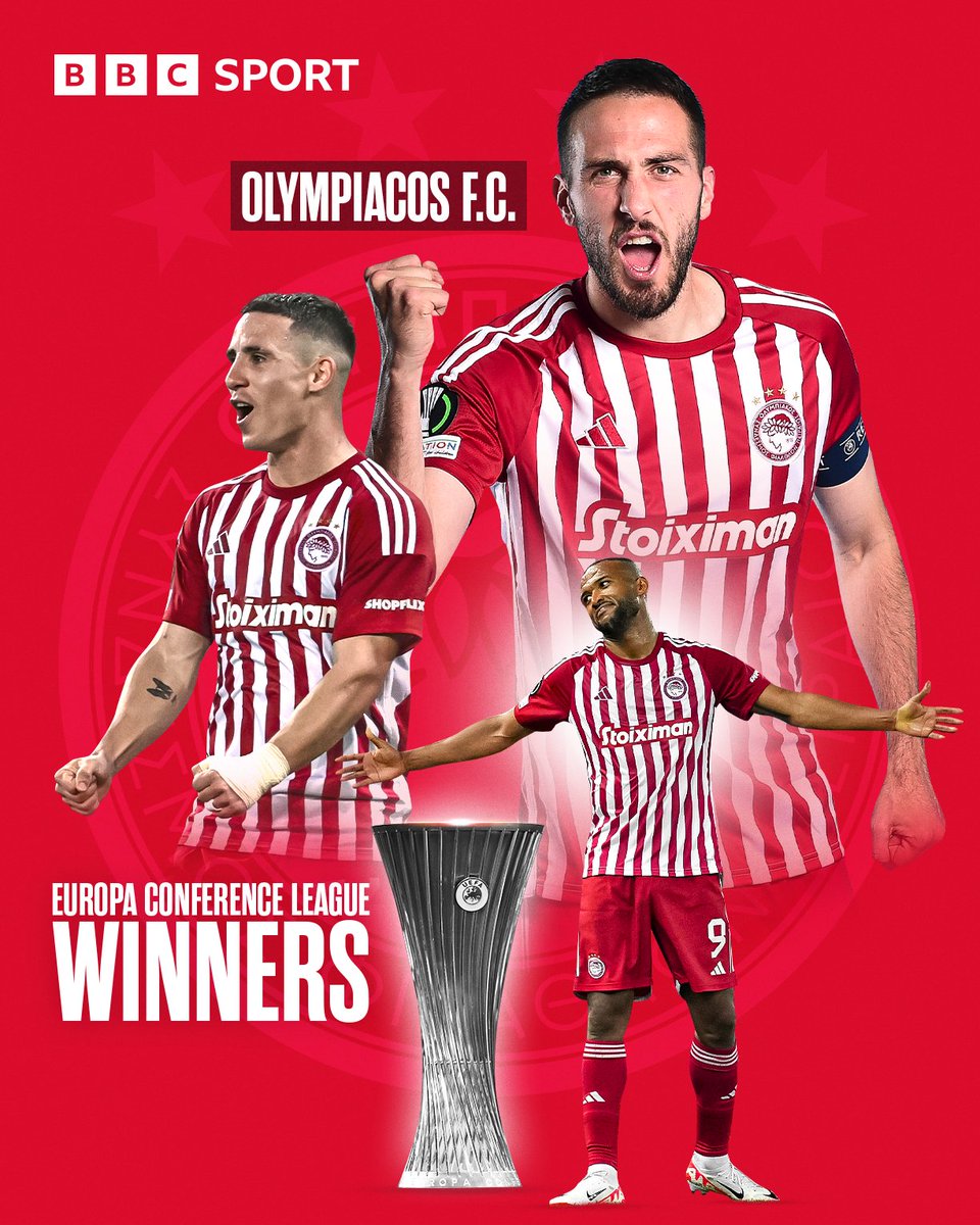 The late Olympiacos show!

They are the first Greek side to win a major European honour - and they've done it in Athens! 🇬🇷

It's back-to-back #UECL final defeats for Fiorentina.