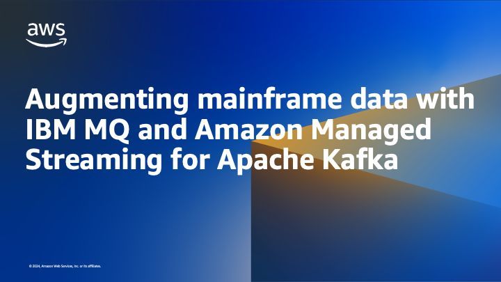 NEW BLOG POST: Augmenting mainframe data with IBM MQ and Amazon Managed Streaming for Apache Kafka aws.amazon.com/blogs/mt/augme… via @AWScloud #IBMMQ #ApacheKafka