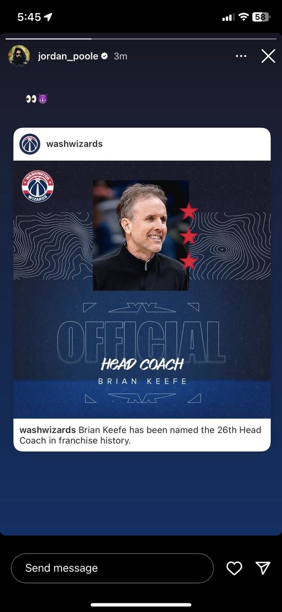 I can tell one guy whose excited about the Brian Keefe news 👀 #Wizards