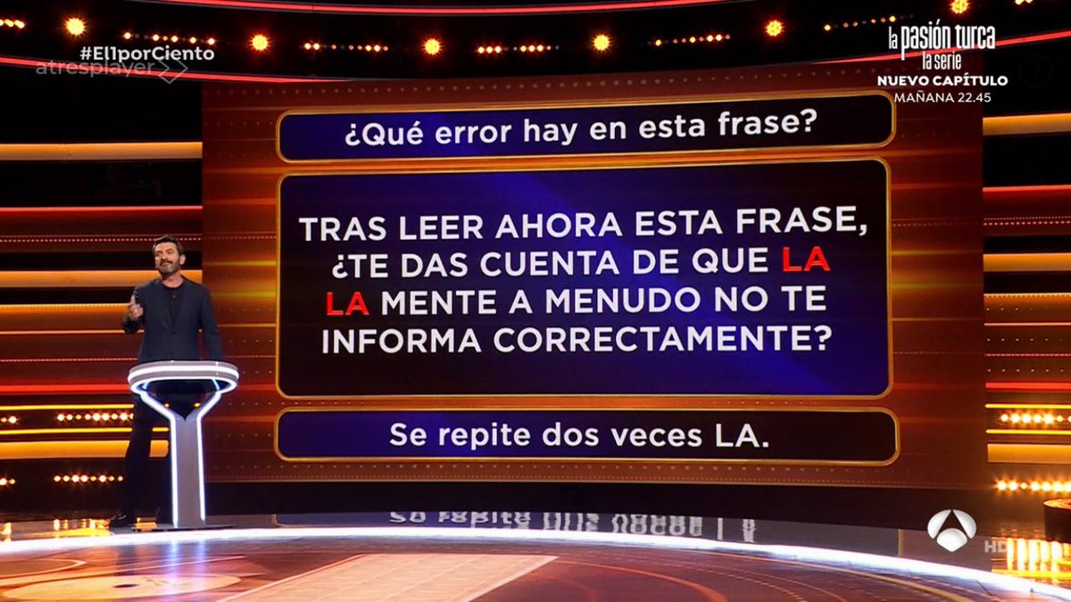 blanchrt's tweet image. #el1porciento Solo se repite UNA vez. Si no, serían tres.