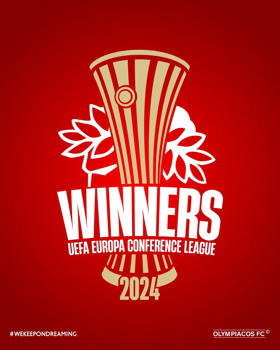 WE ARE THE @europacnfleague WINNERS! WE ARE THE CHAMPIONS! 🔴⚪🏆🇬🇷

#Olympiacos #UECL #Champion #Winners #Europe #Greece #WeKeepOnDreaming