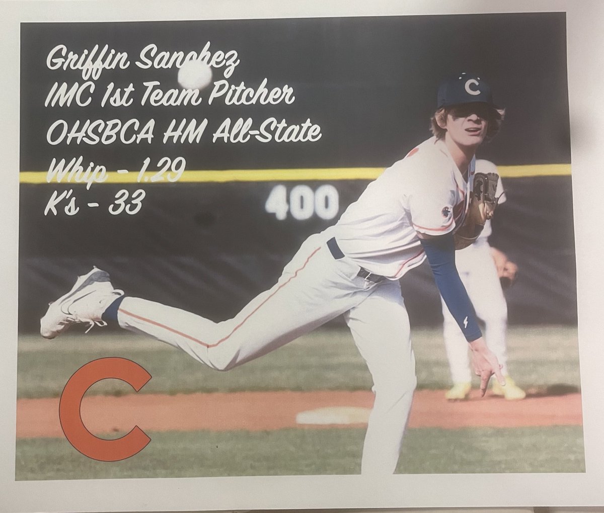 Grateful to announce I was honored with 1st team IMC and honorable mention All State pitcher.