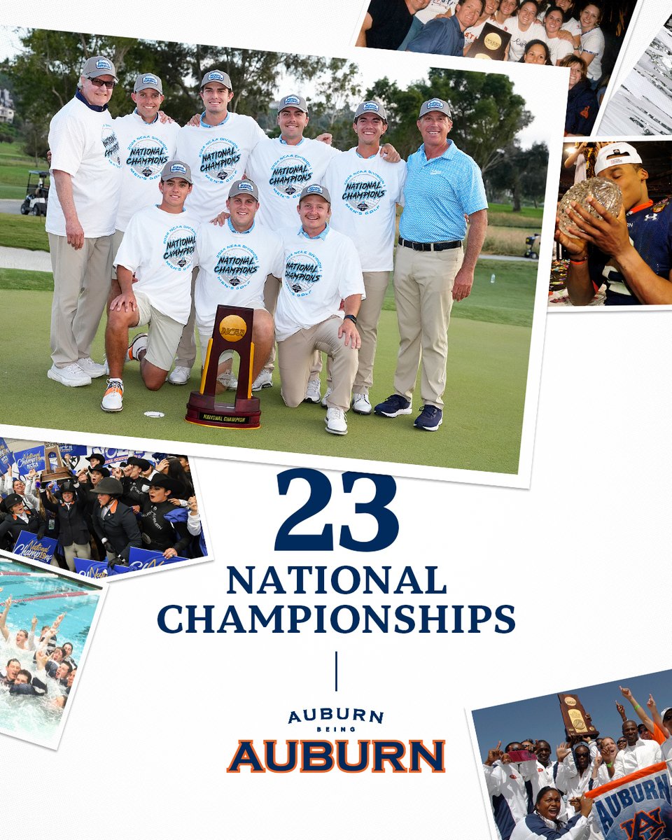 AuburnTigers's tweet image. 2️⃣3️⃣ National Championships

Now that's 𝗔𝘂𝗯𝘂𝗿𝗻 𝗕𝗲𝗶𝗻𝗴 𝗔𝘂𝗯𝘂𝗿𝗻!