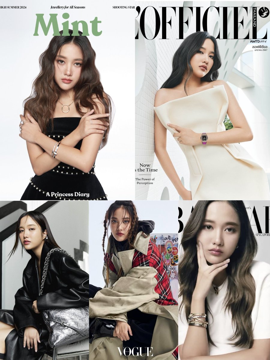 Freen in different  Magazines this year with luxurious brands✨

Hublot (L'Officiel), Balenciaga (Vogue), Givenchy (Elle), Ralph Lauren | Bulgari | Valentino (Harper's Bazaar)... 

...and now Tiffany & Co (Mint Mag) 

FREEN X TIFFANY & CO
#FreenXMintMagTH
#srchafreen @srchafreen