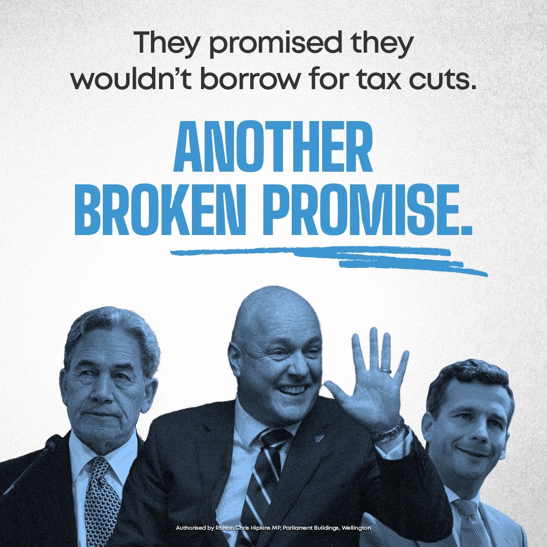 The National Government has borrowed $12 billion — and their tax cuts cost $10 billion. #BudgetOfBrokenPromises