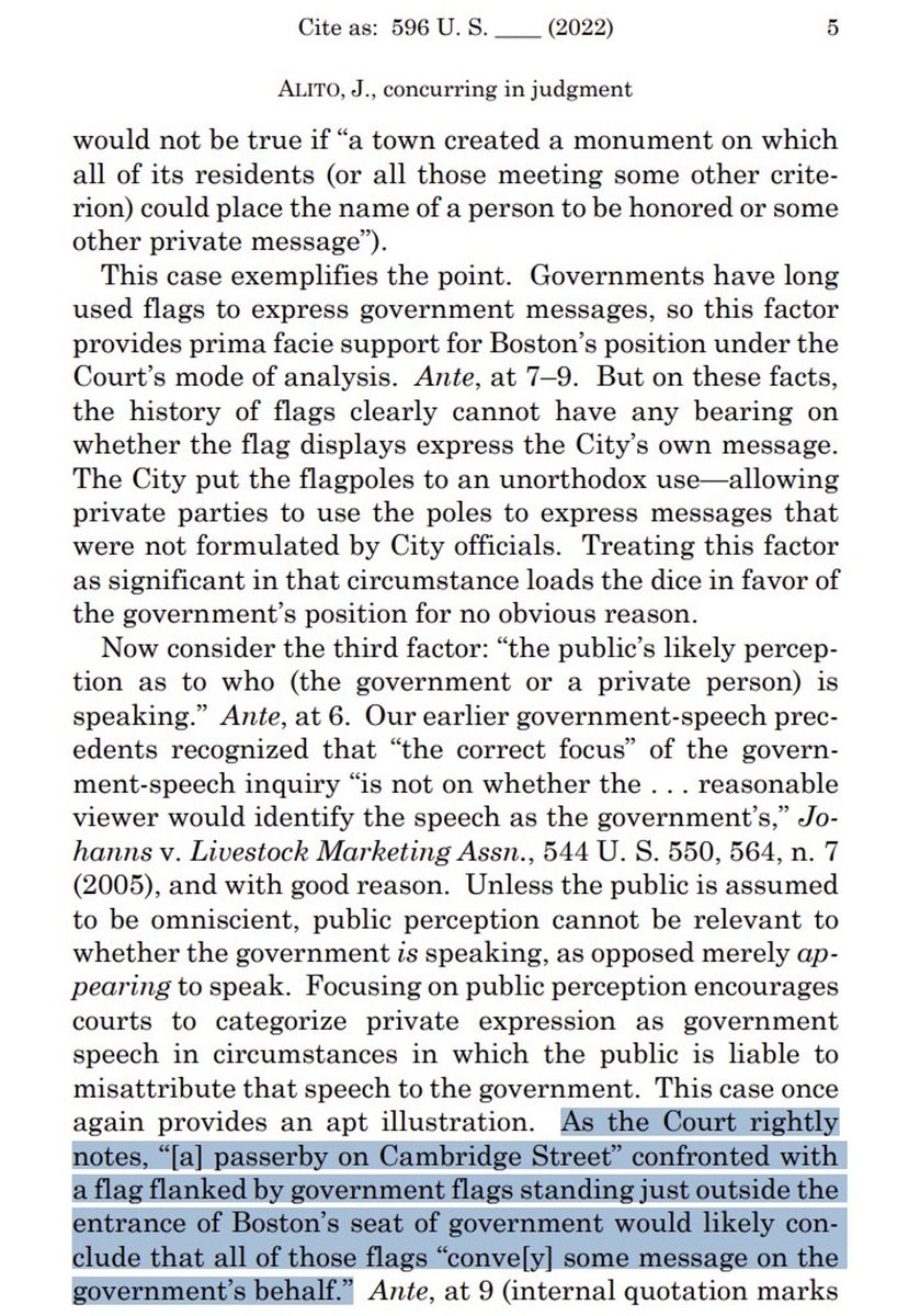 @AWeissmann_ @AshaRangappa_ Wouldn’t it just be a hoot if Samuel Alito had recently published an opinion in which he expressed his belief about flags & whether people viewing them would naturally assume the flag conveyed a message on the owner's behalf… supremecourt.gov/opinions/21pdf…