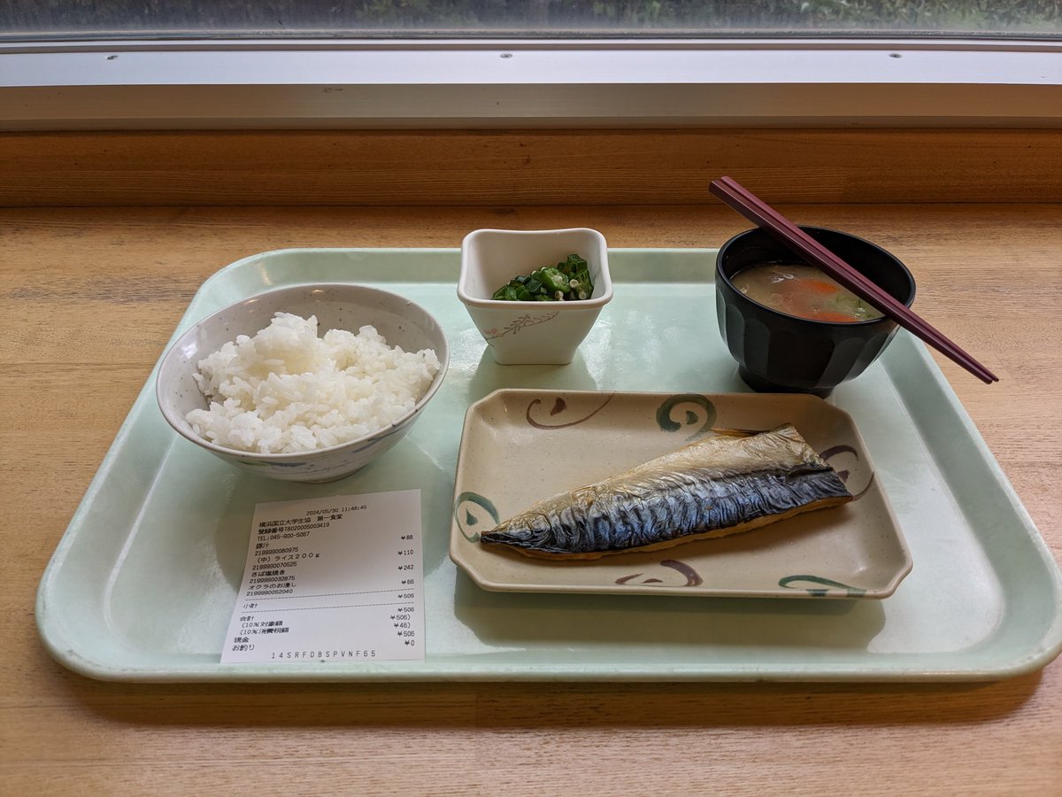 1年前の食生活からは想像もつかなかった食事（in学食）