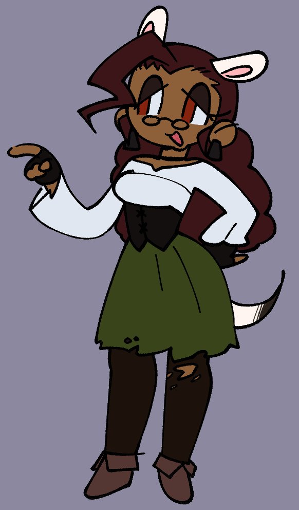 also! I updated my sona again aha will draw a ref sheet of them later since she's missing her cloak and bag