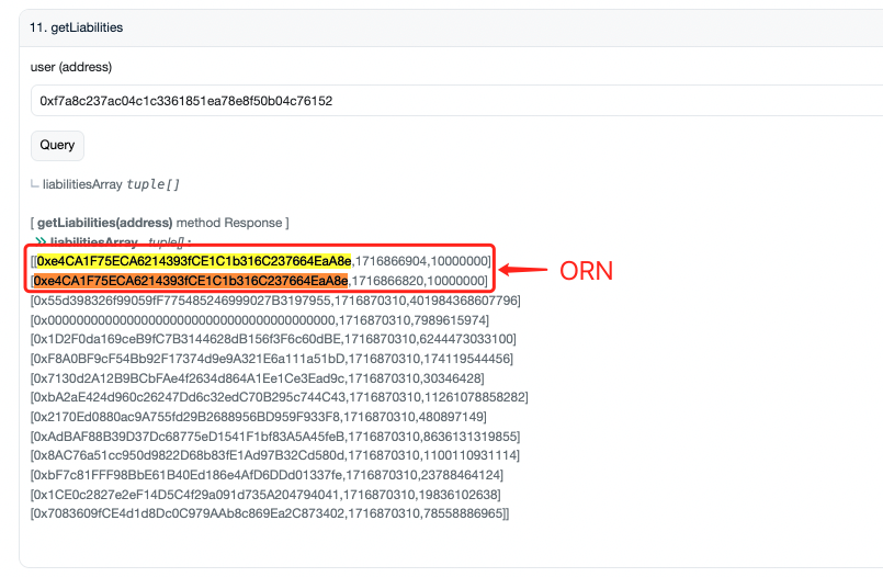 MetaSec_xyz's tweet photo. @TradeOnOrion The root cause of the issue lies in the inadequate handling logic of the removeLiability when updating the user's liabilities. https://t.co/C1NrPjJJsc