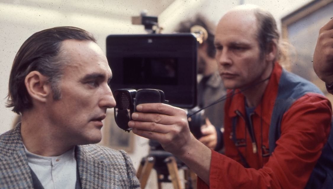 Dennis Hopper (May 17, 1936 – May 29, 2010) and cinematographer Robby Müller (right) on the set of 'THE AMERICAN FRIEND' (1977). Adapted by director Wim Wenders from the 1974 novel 'Ripley's Game' by Patricia Highsmith.