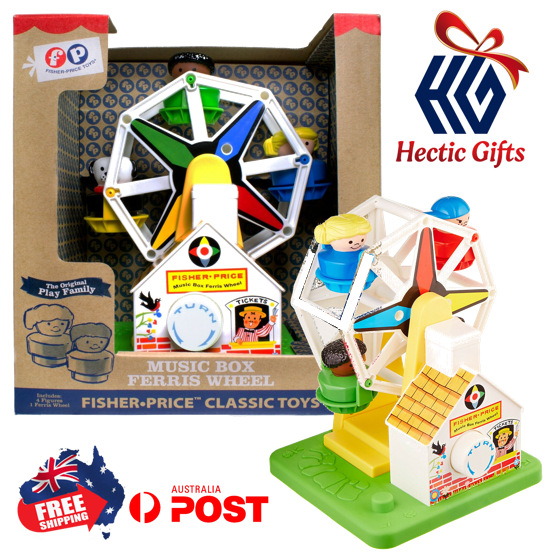 The Fisher-Price Music Box Ferris Wheel has delighted children and parents since 1966! ow.ly/lSi850IIQFw #New #HecticGifts #FisherPrice #RetroSeries #Classic #Childrens #Toys #Musical #FerrisWheel #Collectible #FreeShipping #AustraliaWide #FastShipping