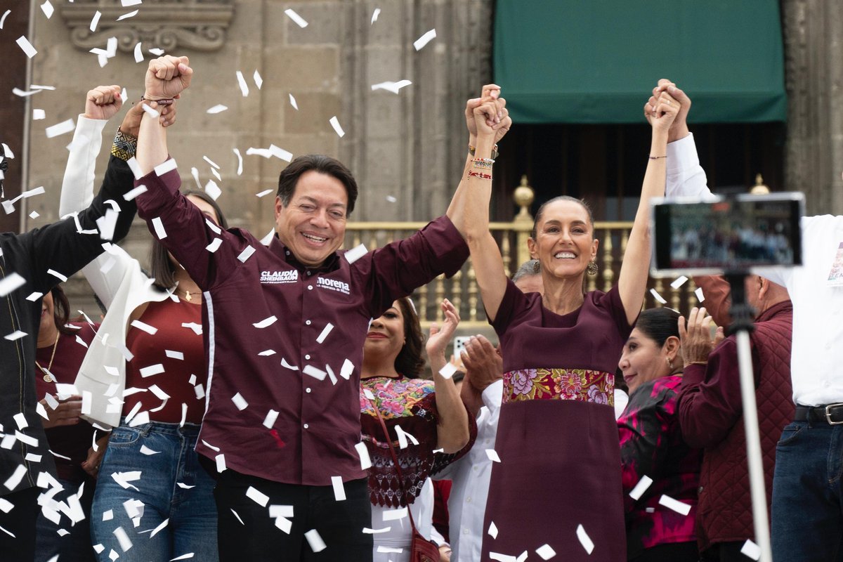 Y terminamos esta campaña como la empezamos: felices y con el pueblo. Gracias por dejarme formar parte de esta historia, querida Dra. @Claudiashein. Vamos a construir el segundo piso de la #CuartaTransformación. #ClaudiaPresidenta